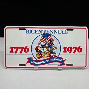 Walt Disney Bicentennial 1776-1976 License Plate "America On Parade" Wall Decor